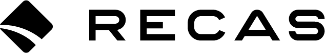 Recas logotyp i svart